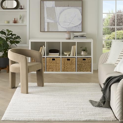 Tapete decorativo moderno Nourison beige 5'3" x 7' miniatura 2