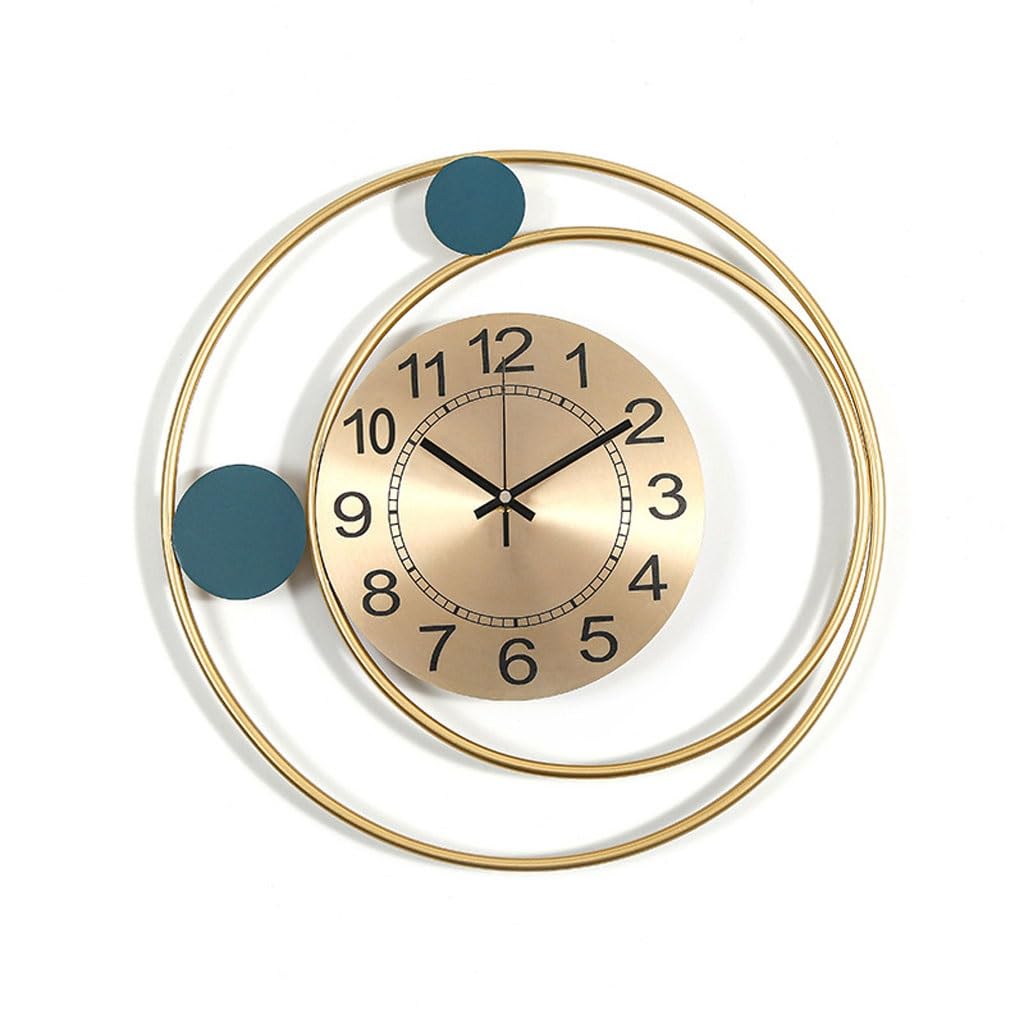 Horloge murale de style chinois JFDBGU en fer pour décoration de salon