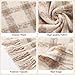 Trifabricy Winter Scarfs for Women, Fashion Soft Tassel Plaid Scarf, Long Blanket Scarf, Winter/Fall Oversized Shawls and Wraps - white B