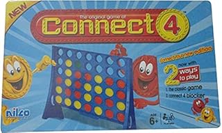 Generic Plastic Connect Four Game, Multi Color, Modern Design, Ideal Travel Game, 4 Players