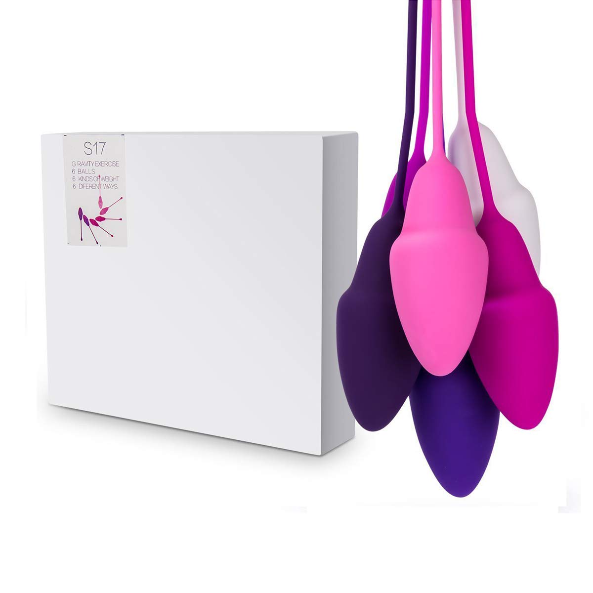 Kegelエクササイズウェイト、Kegel Balls-Doctorは膀胱コントロールと産後の骨盤底運動、女性用プレミアムシリコーンKegelエクササイズ機器6セットのセット：初心者から上級者まで