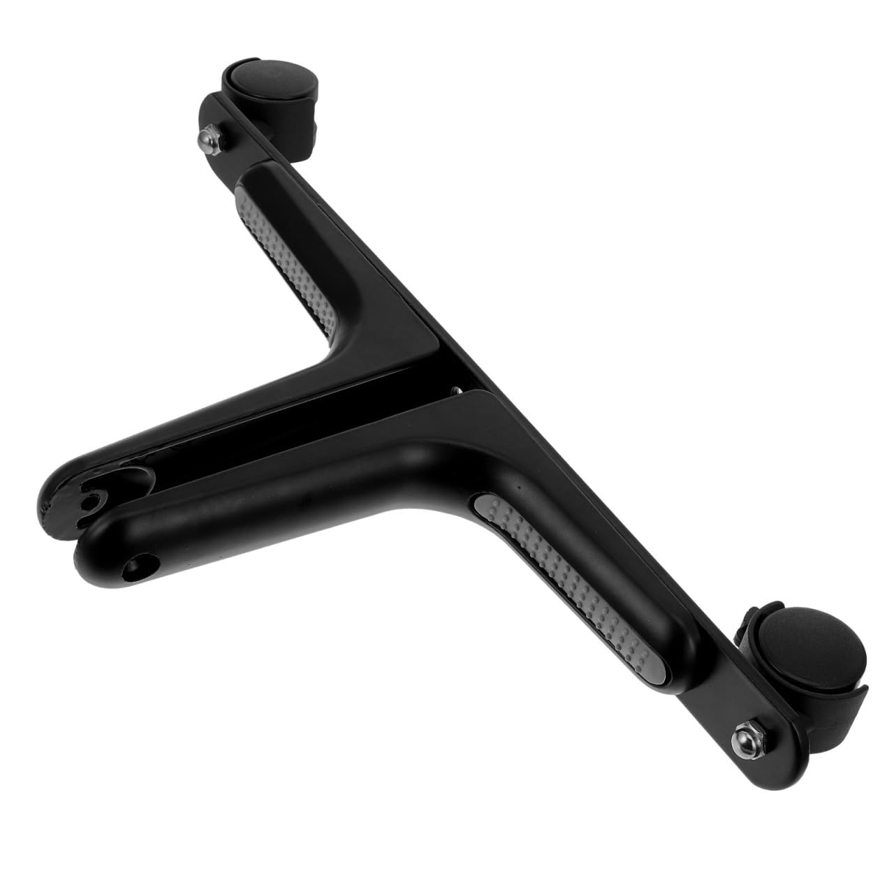 Soporte Divisor de Ambientes de Aluminio Negro con Ruedas y Pie Equilibrado