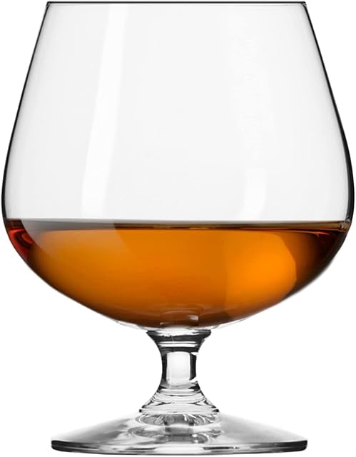 KROSNO Brandy Bourbon Whiskey Cognac Snifter Glasses | Set of 6 | 480 ML | Cocktail Whiskey Tasting Set, Whisky Gift Set | Perfect for Home, Restaurants and Kitchen Set | Dishwasher Safe Glass