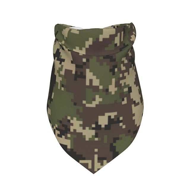 Foto 3 de 8 de Pañuelo de camuflaje verde para perros medianos y grandes