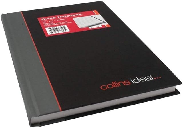 Collins Ideal A5 Feint Ruled Manuscript Book - 192 Pages, Grey