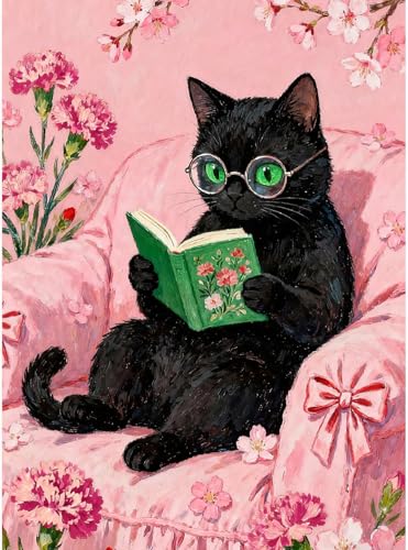 Black Cat Diamond Art Kits for Adults Diamond Painting Kit for Beginner