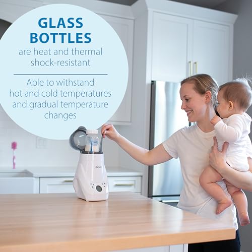 Dr. Brown'S WB51700-P4 Natural Flow Anti-Colic Options+ Wide-Neck Glass Baby Bottle 5 Oz/150 Ml thumb #4