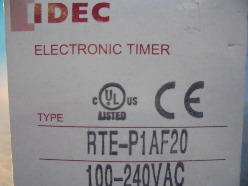 IDEC Corp. RTEP1AF20 100-240V AC Timers, 8 Pin, Part No. RTE-P11-AC120V