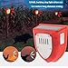 Garosa Solar Sound and Light Alarm, 129dB Siren with 6 Red LEDs and 3 Timer Settings, Solar DC Charging Water Proof ABS Security Alarm for Home Farm Warehouse Construction Site