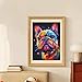 Funny Color French Bull Dog Diamond Art Painting Kits for Adults 5D Diamond Art Easy for Beginner Round Full Drill Cross Stitch Mosaic Gems Craft for Hobby and Home Decor 30x40cm(a1)