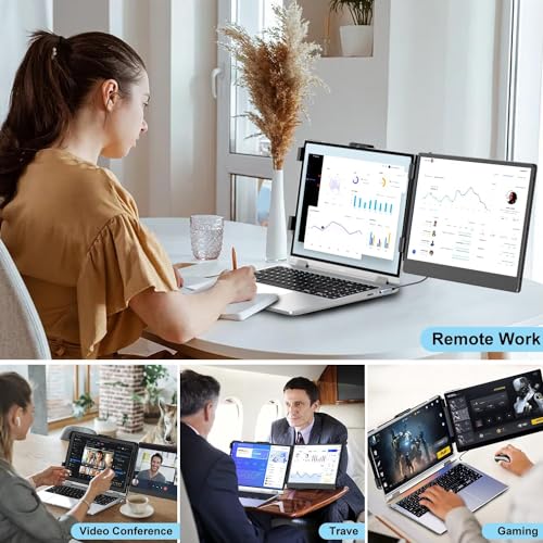 KEFEYA Laptop Screen Extender, 14" FHD 1080P IPS Laptop Monitor Extender Dual Screen, Portable Monitor for Laptops 13-17" with USB-C/HDMI Port, Plug n Play for Windows/Mac/Android/Switch/PS5 by KEFEYA - Used condition - Image 8