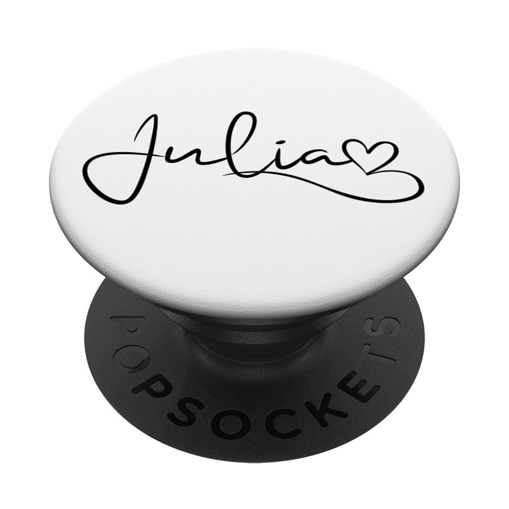 popsockets griff für smartphones in schwarz weiss mit kalligrafie herz linien dekor