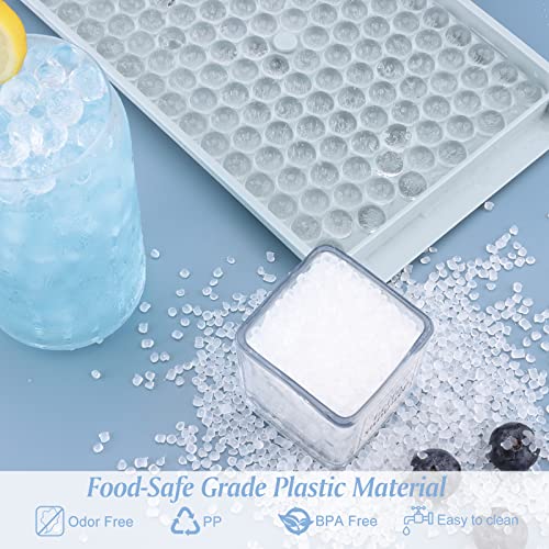 Unigul Mini Ice Cube Trays For Freezer, 0.55In Round Ice Cube Mold With Lid&Bin, 4 * 159Pcs Ice Ball Maker Mold Easy Use, Making Ice Cubes With Lid &Bin For Chilling Drinks Coffee Juice #TOP3