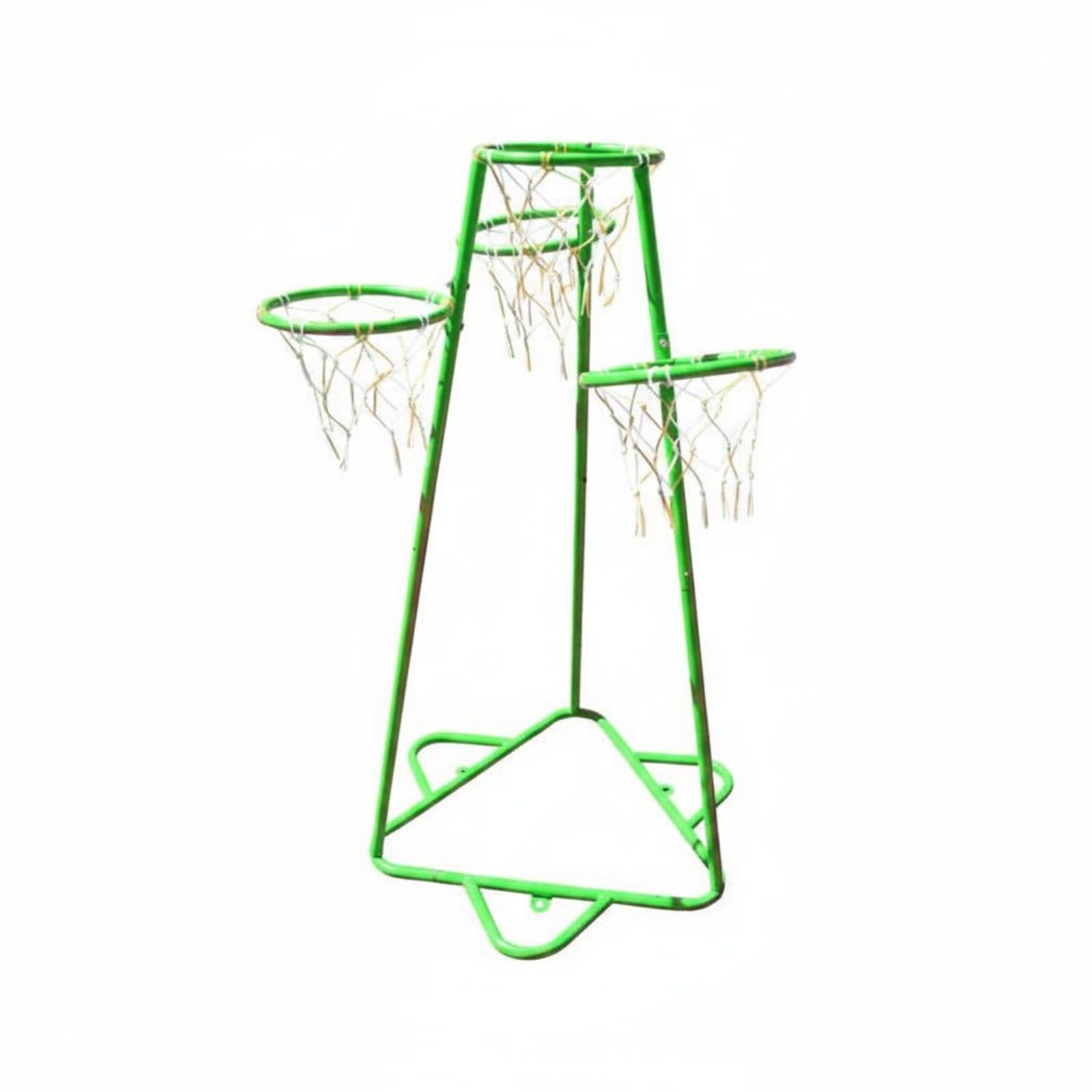 Canestro da Basket per Bambini Struttura Allenamento Basket Porta Canestro con Acciaio Zincato Punti di per Esercizi E Divertimento Stabile con Base, Verde