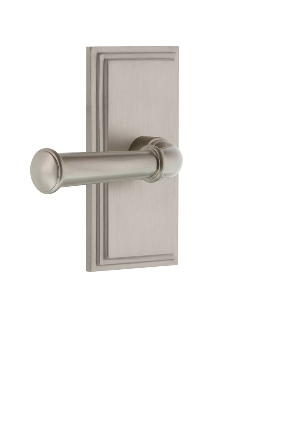 Grandeur 822591 Carre Plate Passage with Georgetown Lever in Satin Nickel, Passage - 2.375
