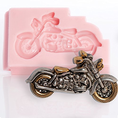 Motorcycle Silicone Mold Food Safe Fondant, Chocolate, Candy, Resin, Polymer Clay Mold. Flexible