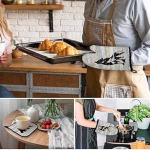 Mingneirusticlodgemoosedeerwolfbearovenmittsandpotholderssetslogcabinforestanimalresistanthotpadsrvkitchendecorforcookingbakingbbqgrillingcampingrvovenglovesetgifts Urban Country Home Decor Mingnei rustic lodge moose deer wolf bear oven mitts and pot holders sets log cabin forest animal resistant hot pads rv kitchen decor for cooking baking bbq grilling camping rv oven glove set gifts urban country home decor