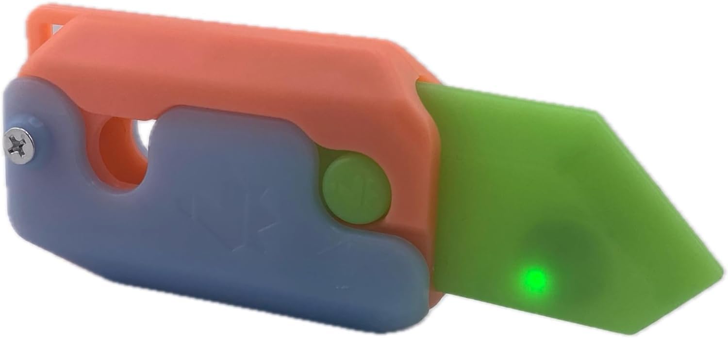 AMBERJACK 3D Printed Fidget Knife Toy Funny Plastic Carrot Knife Toy, Stress Relief Turnip Toys Gift for Kids & Adults