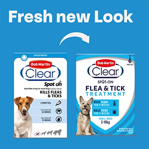 Bob Martin Clear Spot On Flea Treatment for Small Dogs (2-10kg) - Kills Fleas & Ticks (3 Pipettes) - Image 5