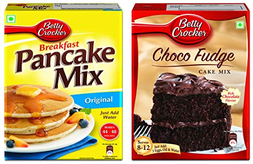 Image of Betty Crocker Complete Pancake Mix,Original 1 kg and Betty Crocker Chocolate Fudge Cake Mix, 475g