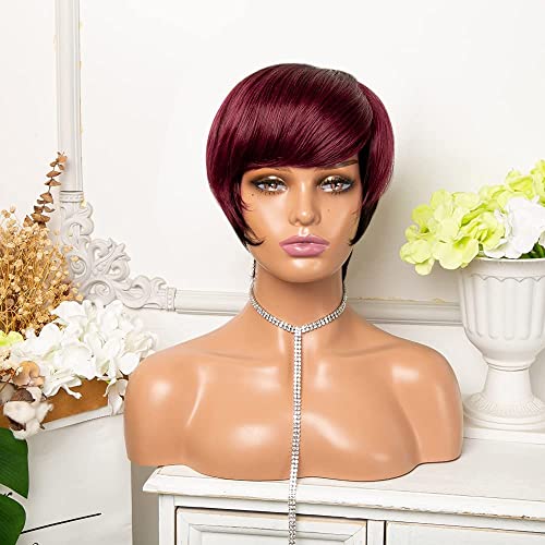 Brennas Hair Wigs Glueless Body Wave Human Hair Lace Front Wigs Pre Plucked 13x4 4x4 Brazilian Virgin Hair for Black Woman with Baby Hair 12-28 Inch (picture length, Ombre 99J Wig)