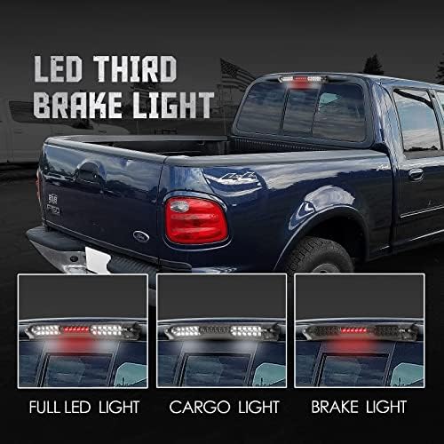 3rd Third Brake Light LED Compatible with Ford 1997 1998 1999 2000 2001 2002 2003 2004 F150 / 2004 Heritage High Mount Stop Third Center Cargo Rear Brake Light Bar Taillight (Black Smoke) — view 8
