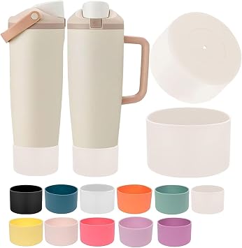 2PCS Silicone Boots for Owala 30oz & 40oz FreeSip Sway Bottles & Tumblers, Protective Anti-Slip Bottom Cover Sleeve for Freesip Sway Tumbler and Bottle Accessories