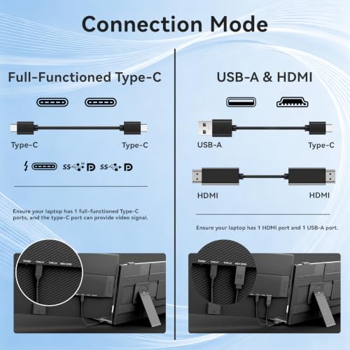 Image of domyfan Laptop Screen Extender 15.6 inch FHD 1080P IPS Portable Monitor, USB-C Plug and Play Dual Screen with 100% sRGB Color Accuracy, for Windows Mac Android Chrome Laptops 13 inch to 17 inch