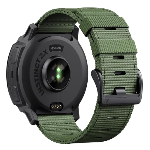 EKINGEEK Rugged Nylon Watch Band for Garmin Instinct 2X/3 50mm (Solar & AMOLED) Tactical-Style Strap with Tools, Fits for Garmin Instinct 50mm Models