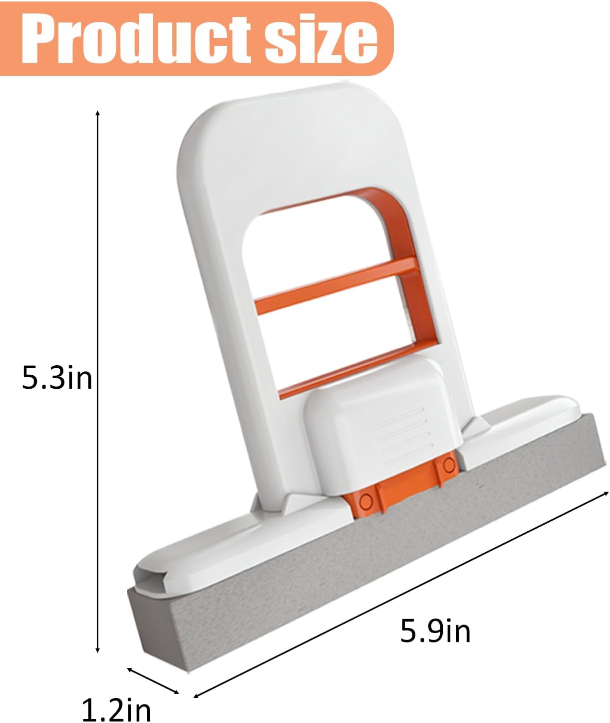 Portable Mini Folding Mop: Dual Dry/Wet Use, Multi-Sided Deep Cleaning, Interchangeable Cotton Heads for Kitchen, Bathroom & Car (2-Pack)