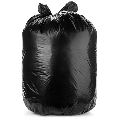 Aluf Plastics CXP Series 20-30 Gallon Trash Can Liners (100 Count) - 30" x 36" - Thick 1.5 MIL (Equivalent) Black Trash Bags for Bathroom, Kitchen, Office, Industrial, Commercial, Recycling and More
