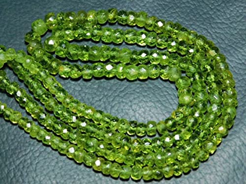 Peridot Faceted Rondelles de 5-7.50mm pour créer vos colliers d'été bohèmes