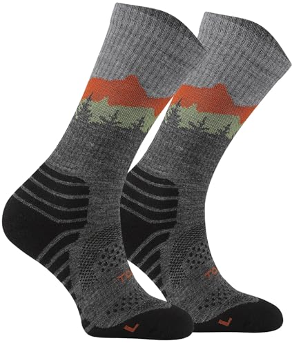TODO 55% Merino Wool Hiking Socks Men & Women - Breathable, Thermal for all Outdoor Activities