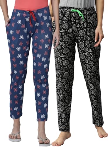 Image of KRYPTIC Women solid pure cotton elasticated waist band regular fit pyjama