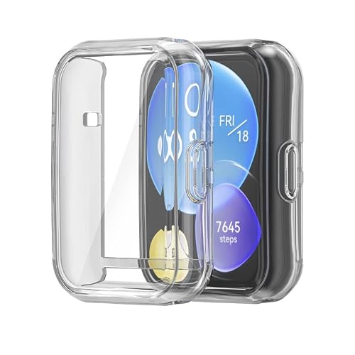 NUPO for HUAWEI WATCH FIT2 ケース スマートウォッチ 全面保護 フルカバー 耐衝撃 クリア 透明 TPU シリコン 耐衝撃性