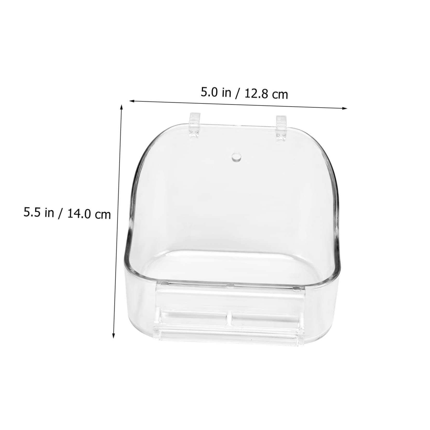 KESYOO 1pc Bird Feeder Parrot Cage Bird Baths Hamster Bathtub Pet Bathing Basin Pet Shower Basin Hamster Food Bowl Pet Feeding Basin Plastic