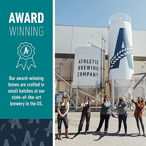 Athletic Brewing Company Craft Non-Alcoholic Beer - 6-Pack Of All Out, Upside Dawn, Run Wild Ipa, And Cerveza Atletica - Low-Calorie, Award Winning - All Natural Ingredients For A Great Tasting Drink - 12 Fl Oz Cans #TOP4
