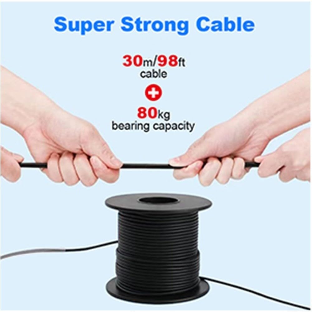 Cámara de pesca subacuática, cámara de búsqueda de peces impermeable de 4,3 pulgadas con lente ajustable y cable o pesca en barco de río hielo (A)