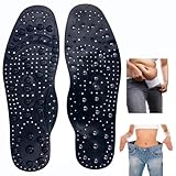 Weyot 2 Pares Plantillas de Masaje, Plantillas ortopédicas para Mujeres y Hombres, Plantillas magneticas adelgazantes, Alivio de la Fatiga de la circulación sanguínea del pie,S,2 Pairs