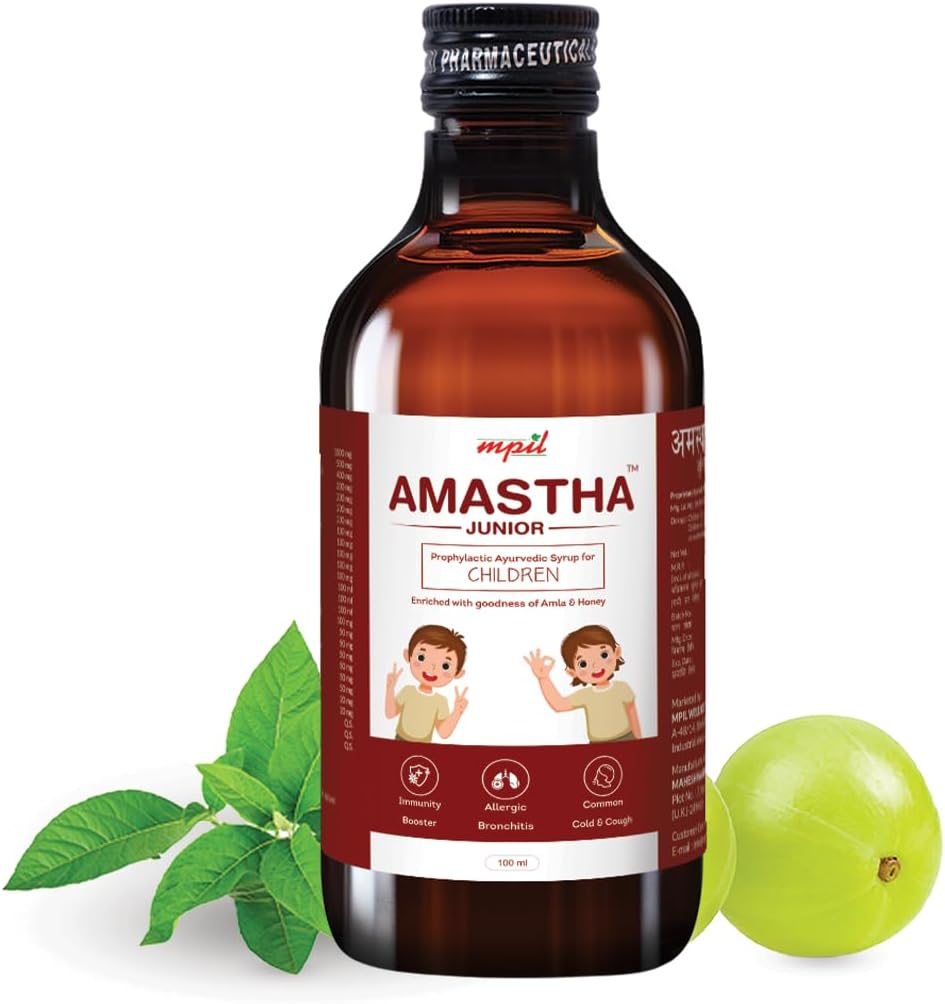Mpil Wellness Amastha Junior Syrup For Kids, Cough And Cold (Pack of 1) (200Ml)