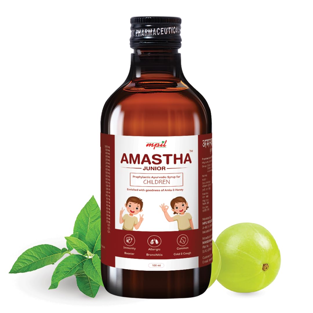 Mpil Wellness Amastha Junior Syrup For Kids, Cough And Cold (Pack of 1) (200Ml)