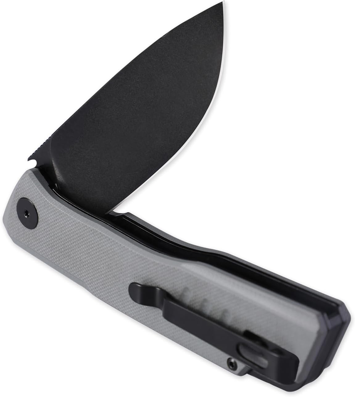Petrified fish PFB02 Loco Pocket Knife, 3.70" D2 Satin Blade Camping Knife, 5.29oz G10 Handle Flipper Liner lock Folding knife for EDC (Blue Black Stonewashed)