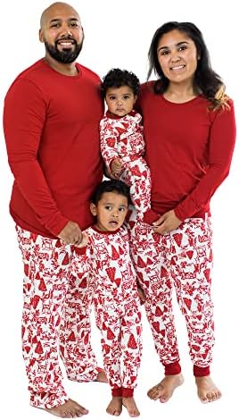 Burt's Bees Baby Baby Womens Family Jammies Matching Holiday Organic Cotton Pajamas, Woodland Winter, Small