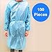 100 Pack LEVEL 2 PP + PE Disposable Isolation Gowns Blue with Elastic Cuff, Latex-Free, Non-Woven, Fluid Resistant, Dental, Medical, Hospital, Industries, ONE SIZE FITS ALL (100 PCS=10 Bags)