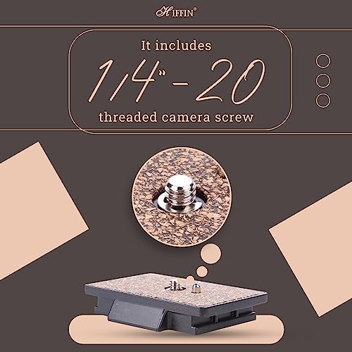 Image of HIFFIN Aluminum Tripod, Universal Lightweight Tripod with Carry Bag for All Smart Phones, Gopro, Cameras (Black) (880 Quick Release Plate)