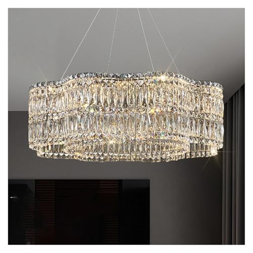 Lustre en cristal de luxe moderne pour salon élégant et villa de prestige LWX