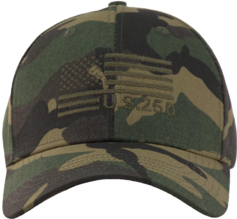 Image of American Flag Baseball Hat - XL, XXL, 3XL Plus /Regular Size Men's Cotton Structured Patriotic Ball Cap