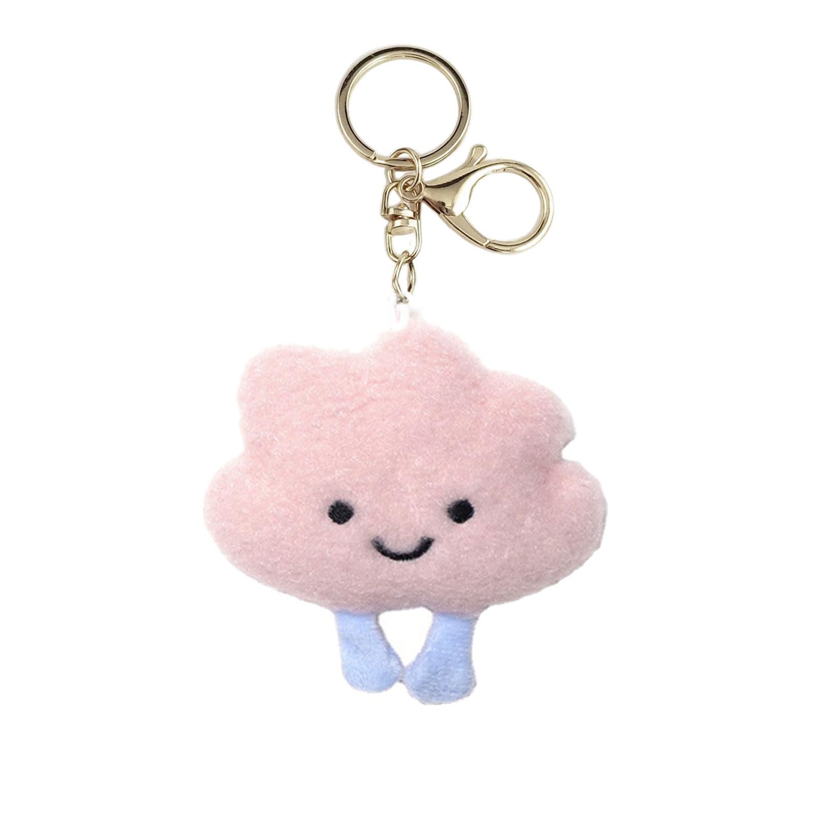 Jiingekk Women's Pink Cloud Pendant Keychain Stylish Phone Anti-Lost Lanyard Keyrings Decoration For Bags Backpack Wallet