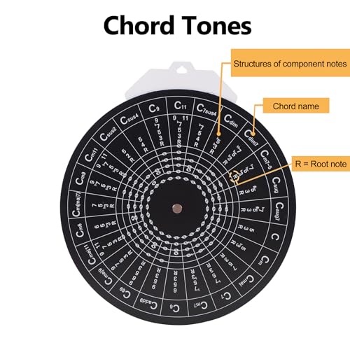 Image of Rockhouse Circle of Fifths, Black Large PC Chord Wheel Music Theory Tool