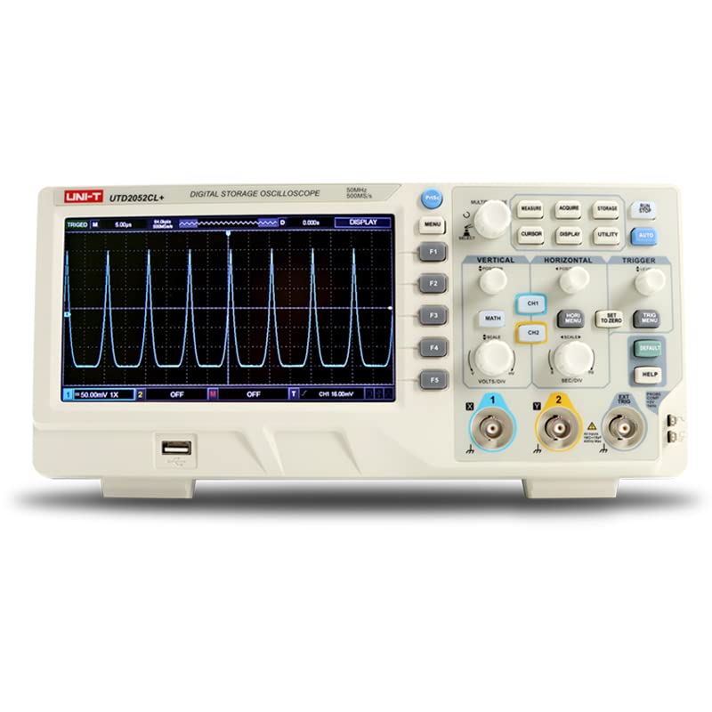 UNI-T Uni-Trend UTD2052CL+/UTD2102CL+ Digital Oscilloscopes 2 analog channel 7inch LCD 50Mhz and...